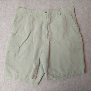 Montego Mon 100% Silk Shorts. Men's Size 36. Khaki.